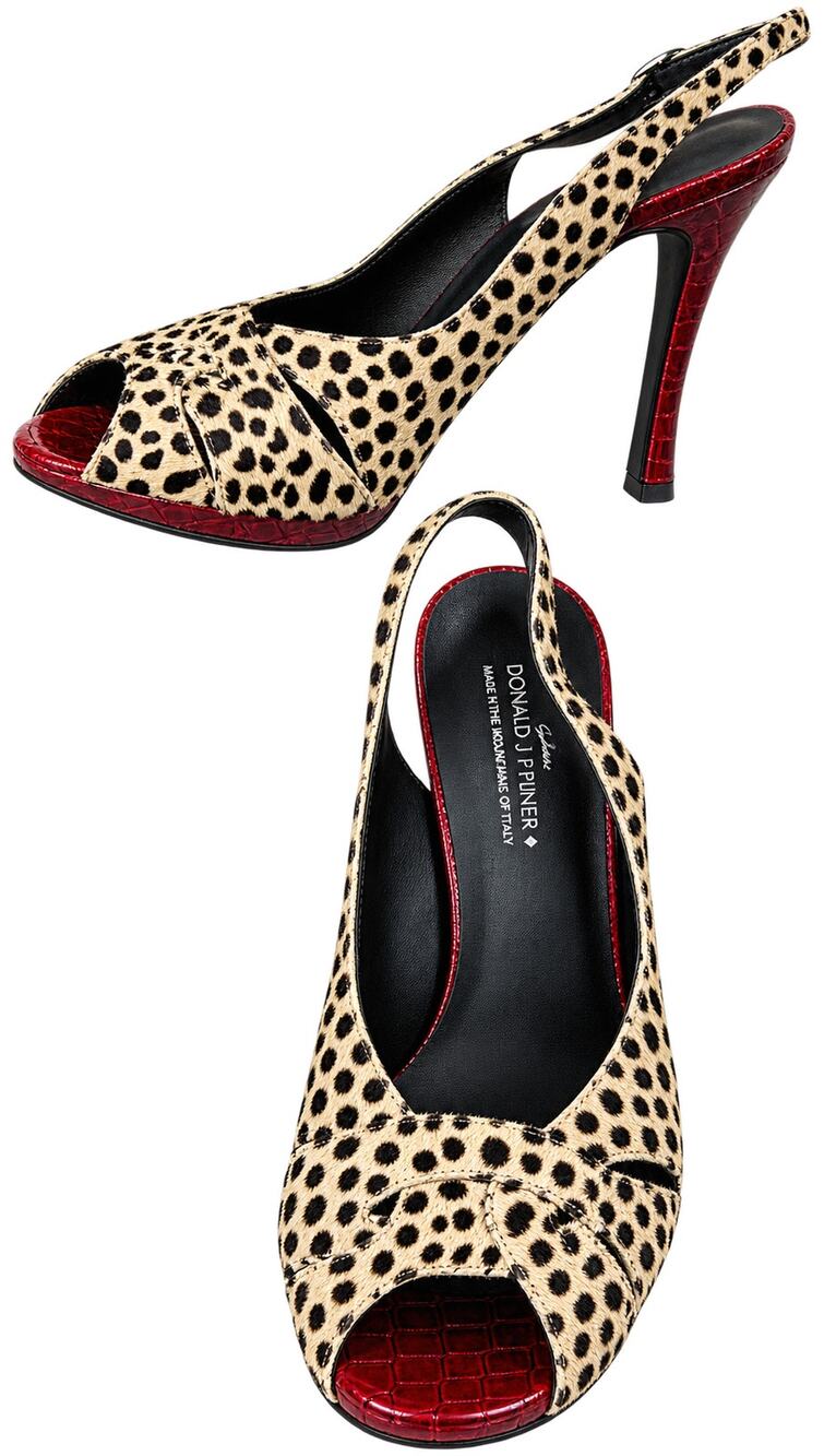Donald Pliner Red Gator Leather Shoe New Chita Hair Calf Slingback $295 NIB 10.5